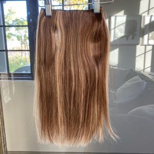 Halo in rich brown with highlights 16"